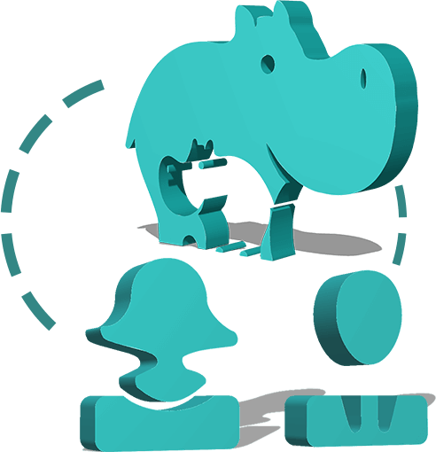 blue hippo icon png