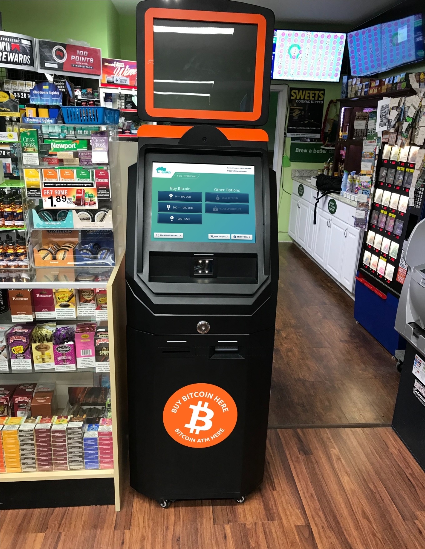 Bitcoin ATM at Elizabethtown buy or sell bitcoin for cash Hippo ATM manufactured by ChainBytes