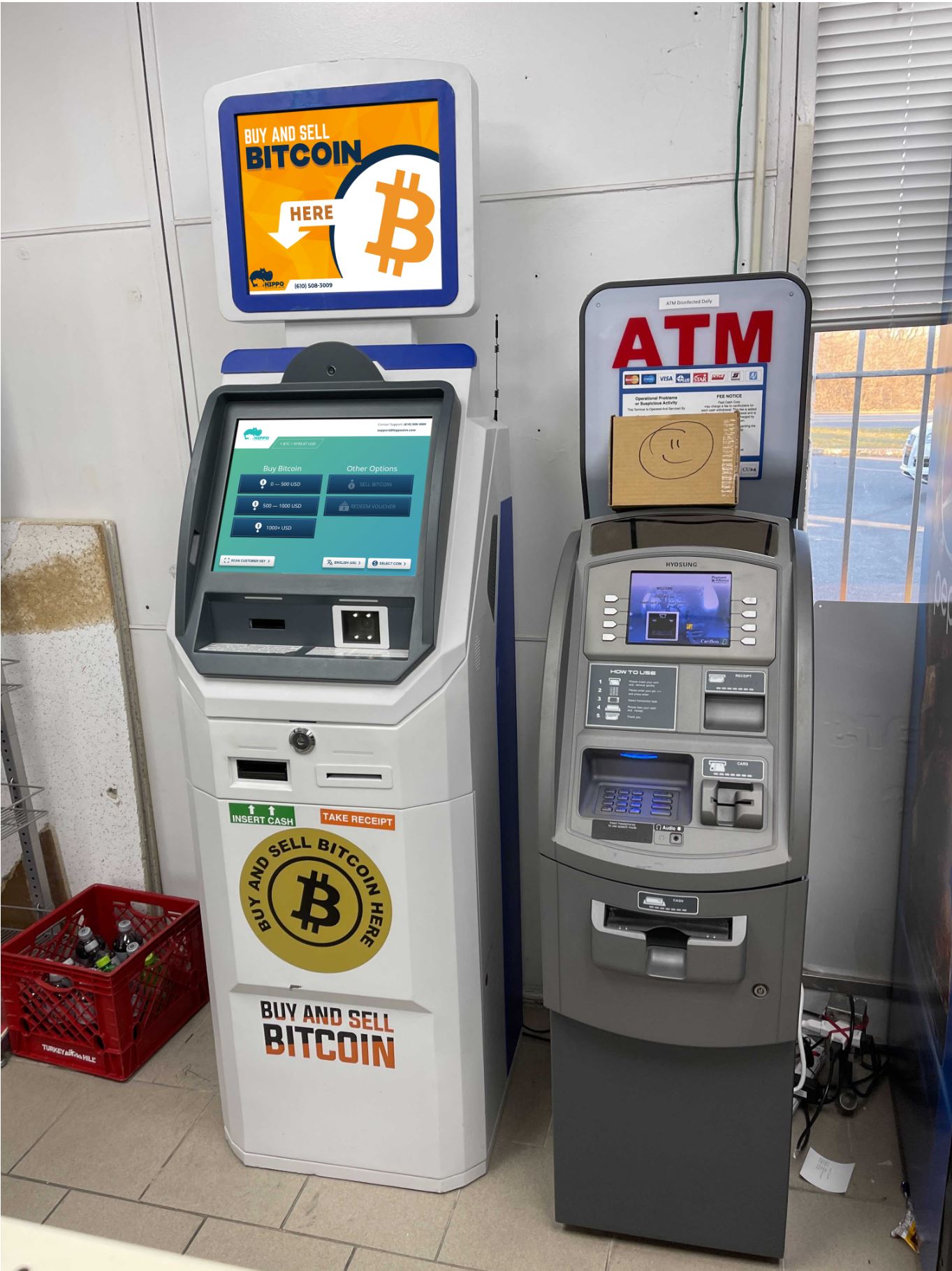 Bitcoin ATM in Easton PA lets you sell bitcoin or buy bitcoin for cash at Easton by Hippo bitcoin ATM manufactured by chainbytes